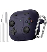 Getino Game Case for AirPods 4 2024 Cover with Cleaner Kit, Keychain, Compatible with Apple Airpo...