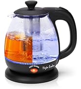 Taylor Swoden Electric Kettle with Tea Infuser, 1L Small Electric Tea Kettle with Keep Warm, LED ...