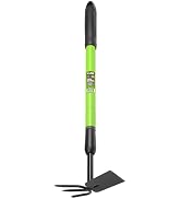 Garden Hoe - Telescoping 27-39 Inch Dual Head Weeder &amp; Cultivator with Adjustable Handle, Lightwe...