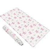 Baziabbo Pink Desk Mat,XXL Extended Big Mouse Pad,Gaming Mousepad with Stitched Edge,Non-Slip Rub...