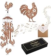 YHmall Chicken Wind Chimes for Outside, Chicken Gifts for Women/Mom/Men/Dad/Grandma/Grandpa, Birt...