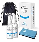 SmoTecQ Glasses Cleaner Kit – Alcohol-Free, Plant-Based Spray + Ultra-Soft Microfiber Cloths for ...