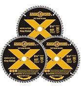 ANGELSWORD 8-1/4 Inch Table Saw Blade/Circular Saw Blade for Fine Finish Wood Cutting, 60T, 3 Pack