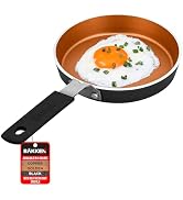 Bakken-Swiss 2-Piece Mini Nonstick Egg Pan &amp; Omelet Pan – Egg Pan [5.5''] with Copper Non-Stick, ...