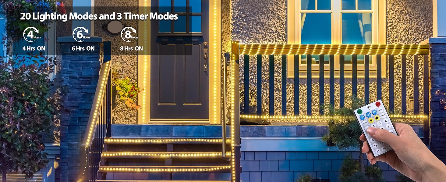20 Lighting Modes and 3 Timer Modes