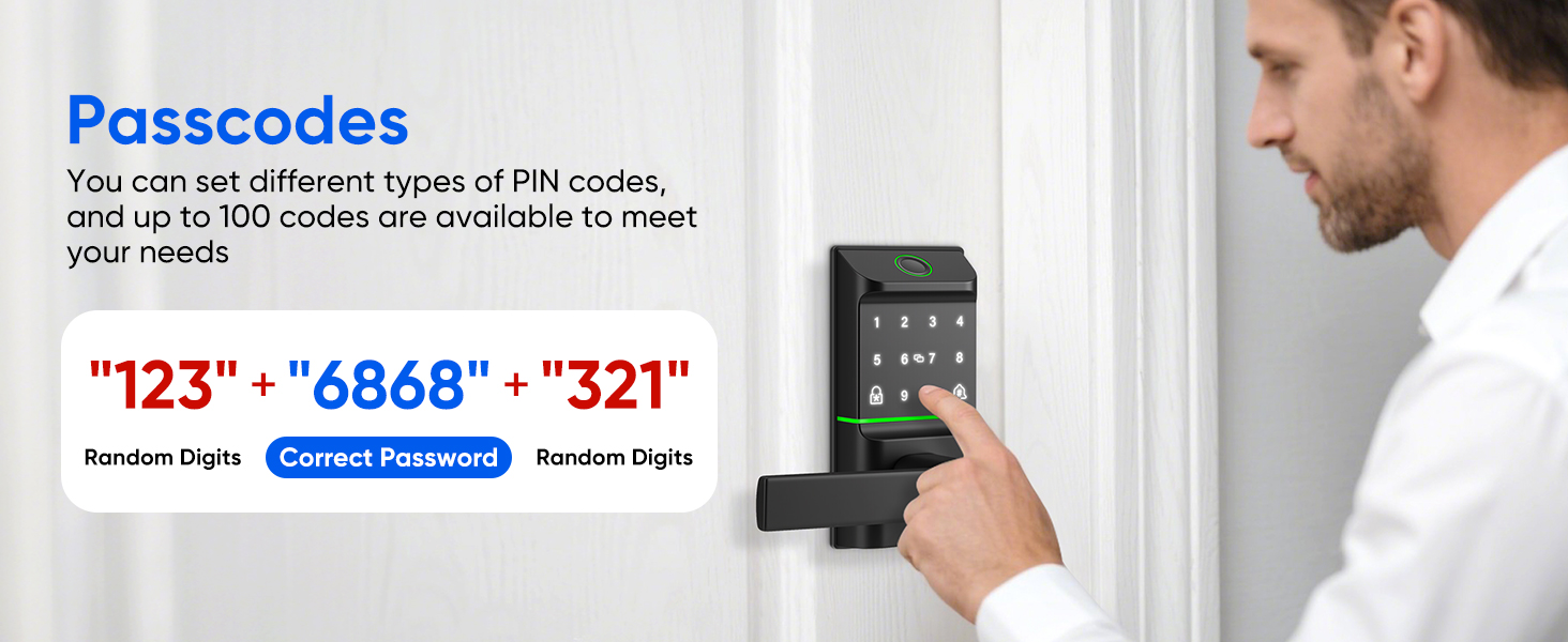 Keypad Smart Door Lock with Handle