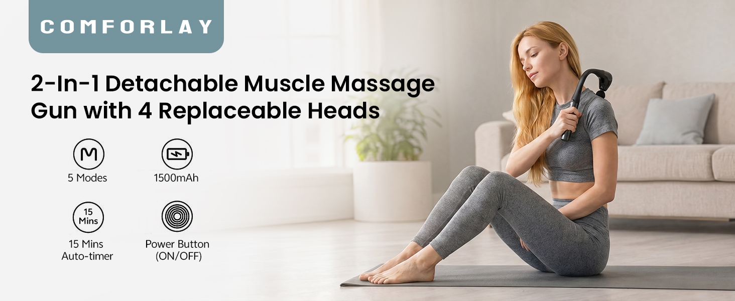 massage gun with extension handle