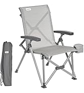 SUNNYFEEL Folding Camping Chair Heavy Duty Ergonomic Chairs Support 500lbs with Adjustable Breath...