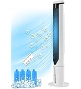 ARLIME Portable Air Conditioner, Evaporative Tower Cooling Fan with Remote, 70° Oscillation, 3 Sp...