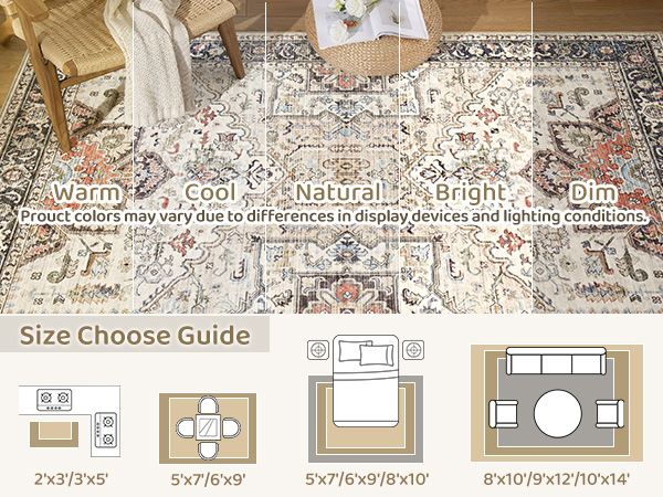 rug size choose gudie