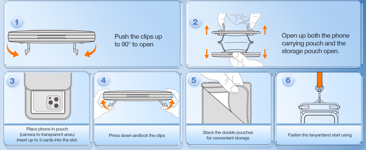 waterproof phone pouch usage