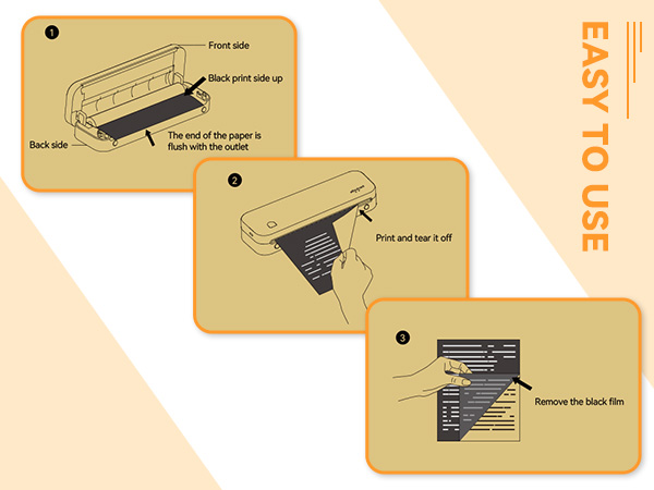 easy to use the thermal paper