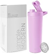 Simple Modern Stainless Steel Shaker Bottle with Ball 24oz | Metal Insulated Cup for Protein Mixe...
