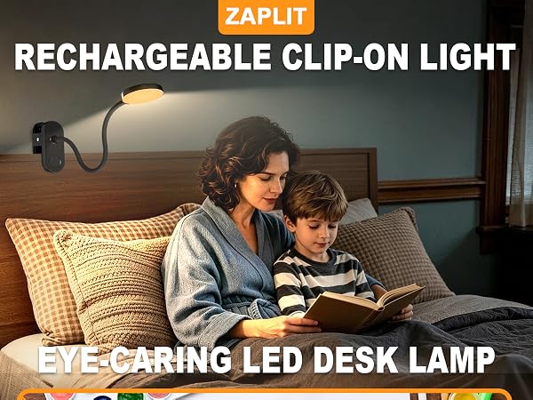 Clip on light for bedboard
