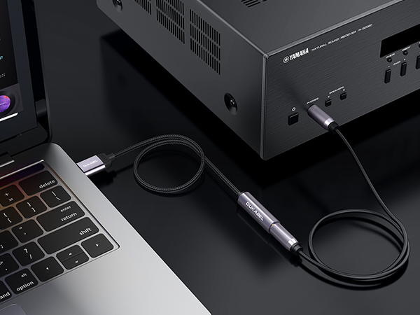 USB to 6.35mm stereo adapter