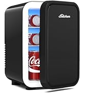 BEICHEN Mini Fridge,6 Liter / 8 Can Small Fridge for Bedroom, Car, Office &amp; Dorm, 110V AC/DC Port...