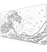 Gaming Mouse Pad, Canjoy Japanese Sea Wave Mouse pad 31.5x11.8inch Large Extended Computer Mouse ...