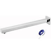 Nuodan Shower Arm with Flange, 16 Inches Wall Mount Square Straight Extension Arm, Replacement of...