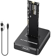 NVMe & SATA M.2 Reader/Writer, M.2 SSD to USB-A/C Reader Adapter Compatible with M.2 (M Key, B+M ...