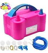 Balloon Pump Electric, Portable Electric Dual Nozzle Blower Balloon Pump Inflation for Party Deco...