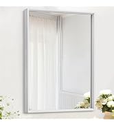 AAZZKANG Mirrors for Wall Rectangular Metal Frame Mirror for Farmhouse Bathroom Bedroom Living Ro...