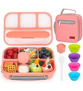 MaMix Bento Box Adult Lunch Box, Lunchable Containers for Kids Adults with 4 Compartments + Lunch...
