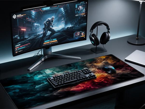 mouse pad desk mat mousepad large gaming excel shortcuts cheat sheet keys computer keyboard office 