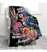 Jekeno Hummingbird Floral Blanket Retro Colorful Flowers Gifts for Women Kids Girls Mom Wife Men ...