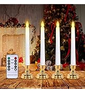 LED Window Candles, JOSU Christmas Flameless Window Candle Lights with Timer Battery Operated, 4 ...