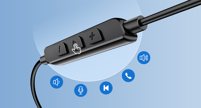 open-ear headphones with volume control