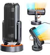 Nauttxon Oscillating Space Heater With Timer 3 Heat Levels - 14 inch Space Heater Indoor Portable...