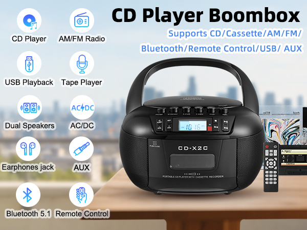 CD and Cassette Player