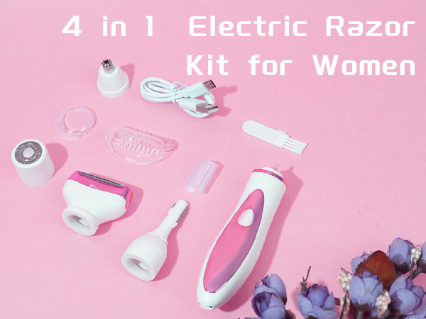 Electric Razor for Women Men Facial Hair Remover, Rechargeable Led Display Hair Removal Kit