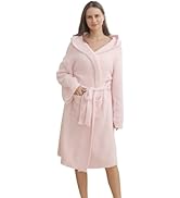 bearberry Cozy Robe Lightweight Soft Plush Bathrobe with Pockets for Women