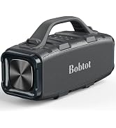 Bobtot Portable Bluetooth Speaker Wireless, 60W Peak IPX6 Waterproof Bluetooth Speaker with Handl...