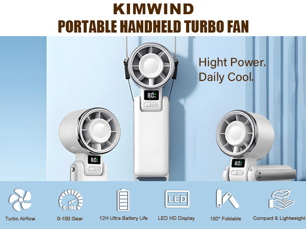 KIMWIND PORTABLE HANDHELD TURBO FAN