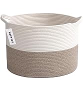 HZFTJOY Large Storage Basket for Organizing,65L Woven Blanket Baskets,Laundry Basket Organizer fo...