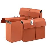 3 Packs Expanding File Pockets with Flap,Heavy Duty Expandable Folder Bag,Expanding File Folder, ...