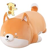 Handytoolinc Stuffed Animal Plush Toy Cute Corgi Shiba Inu Kawaii Plush Dog Black Cat Soft Pillow...