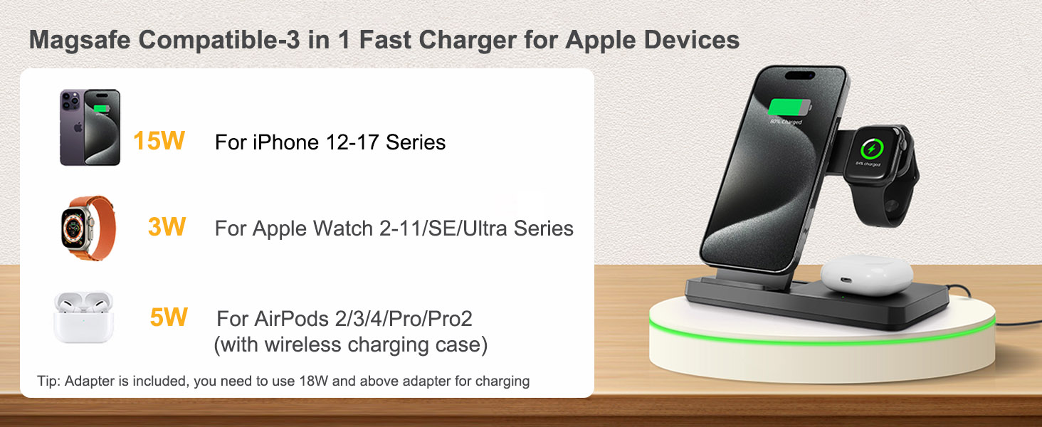 3 in 1 magnetic charging station