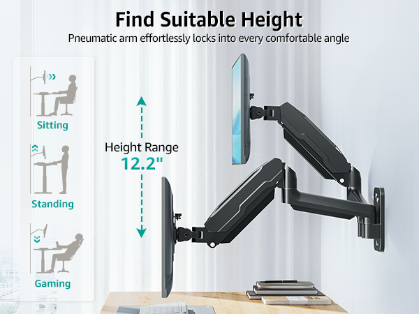 monitor wall mount dual