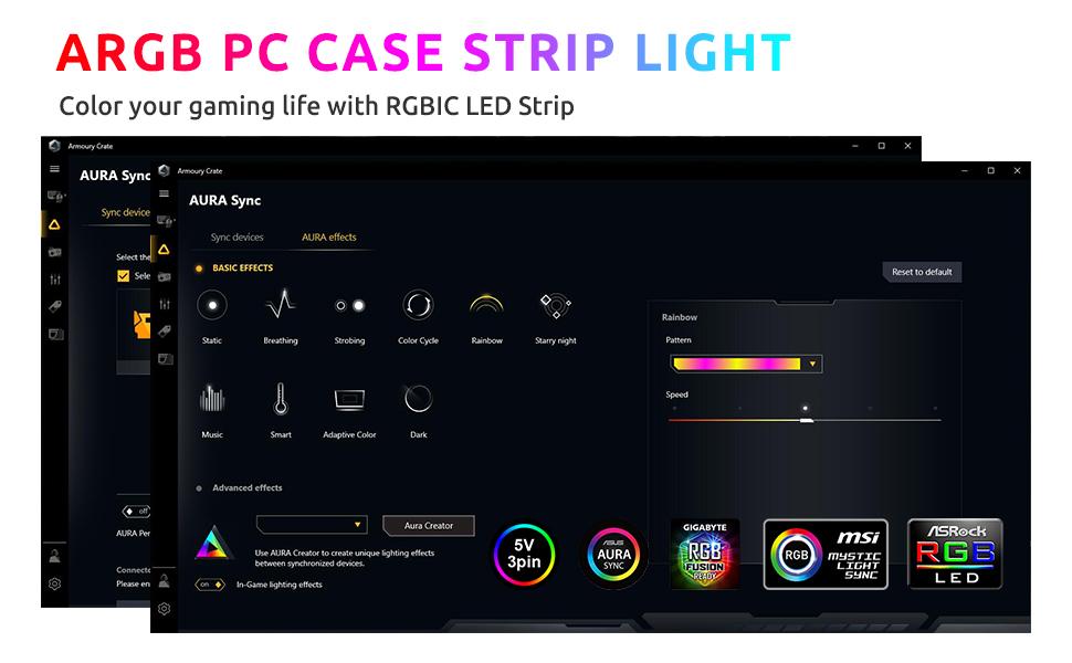 ARGB PC CASE STRIP LIGHT SYNC CONTROL