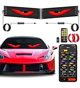 Devil Eyes Light for Cars, DIY LED Eyes for Windshield Flex Programmable Light Display Screen APP...