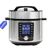 OLIXIS 24-in-1 Large Electric Pressure Cooker 8.45 Quart, Stainless Steel Cooker for Canning, Slo...