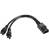 CERRXIAN Laptop Power Splitter Cord, 3 Prong AC Power Cord Replacement, 1ft IEC 320 C14 to Dual C...