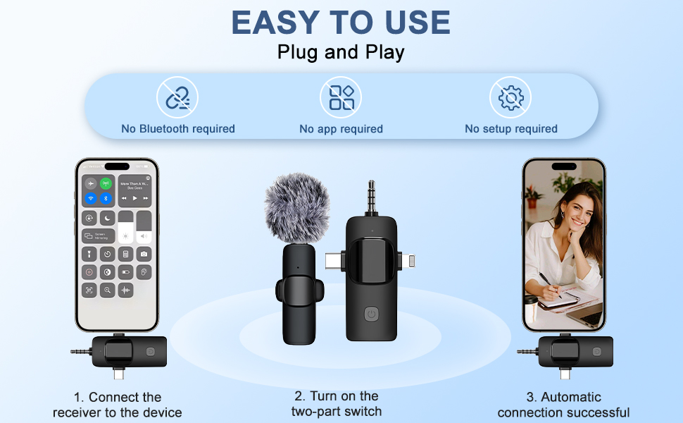 mini microphone Wireless Lavalier Lapel Microphone microphone for iphone mini mic