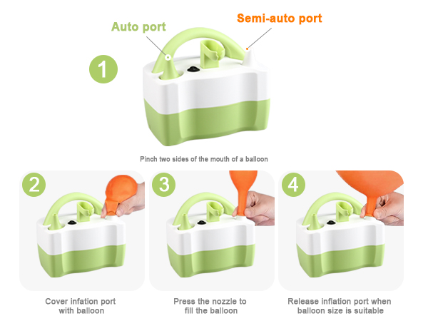 Electric Balloon Pump,Portable Electric Air Balloon Pump Dual Nozzle Air Blower Pump AC110V