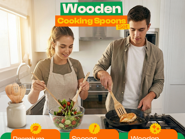 Riveira Bamboo Cooking Spoons 6-Piece