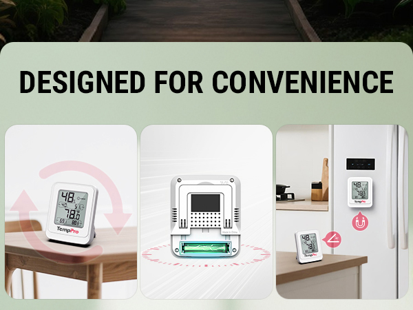 indoor temperature and humidity monitor vacation home temperature monitor magnetic thermometer