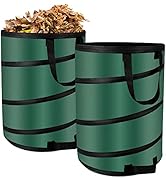 CDLXSH 27 Gallons Collapsible Outdoor Trash Can, Pop Up Camping Trash Can/Recycle Bin, Heavy Duty...